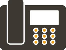 Telephone Glyph Two Colour Icon vector