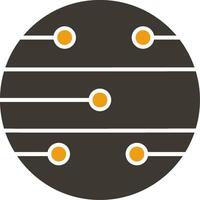 Mars Glyph Two Colour Icon vector