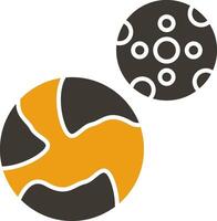 Planets Glyph Two Colour Icon vector