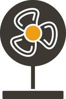 Fan Glyph Two Colour Icon vector