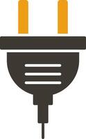 Power Plug Glyph Two Colour Icon vector