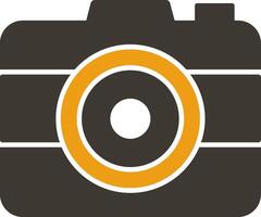 Photo Camera Glyph Two Colour Icon vector