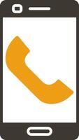 Phone Glyph Two Colour Icon vector