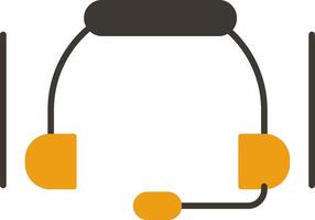 Headset Glyph Two Colour Icon vector