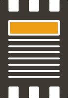 Ticket Glyph Two Colour Icon vector