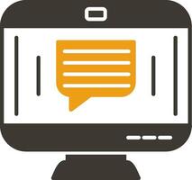 Communication Glyph Two Colour Icon vector