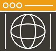 Browser Glyph Two Colour Icon vector