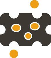 Asteroid Glyph Two Colour Icon vector