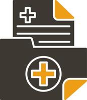 Medical Folder Glyph Two Colour Icon vector