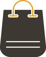 Shopping Bag Glyph Two Colour Icon vector