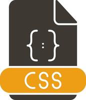 css glifo dos color icono vector