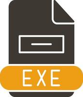 Exe Glyph Two Colour Icon vector