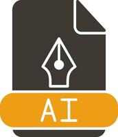 Ai Glyph Two Colour Icon vector