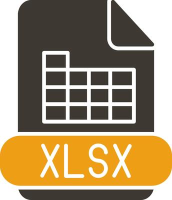Xlsx Glyph Two Colour Icon