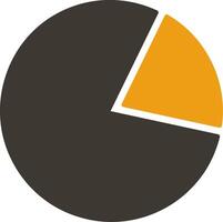 Pie Chart Glyph Two Colour Icon vector