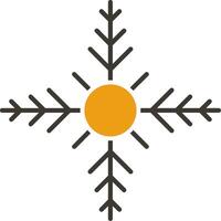 Snowflake Glyph Two Colour Icon vector