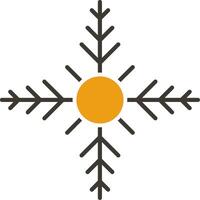 Snowflake Glyph Two Colour Icon vector