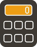 Calculator Glyph Two Colour Icon vector