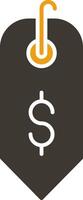 Dollar Sign Glyph Two Colour Icon vector