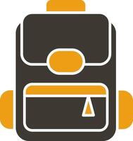 Backpack Glyph Two Colour Icon vector