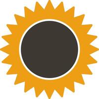 Sun Glyph Two Colour Icon vector