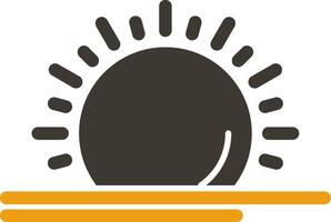 Sun Glyph Two Colour Icon vector