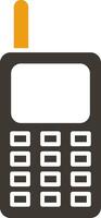 Walkie Talkie Glyph Two Colour Icon vector