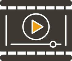 Video Player Glyph Two Colour Icon vector