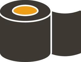 Tissue Roll Glyph Two Colour Icon vector