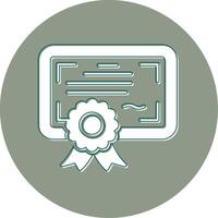 icono de vector de certificado