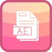 Ae Glyph Squre Colored Icon vector