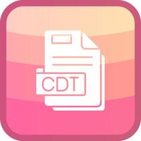 Cdt Glyph Squre Colored Icon vector