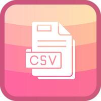 Csv Glyph Squre Colored Icon vector