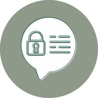 Chat Lock Vector Icon