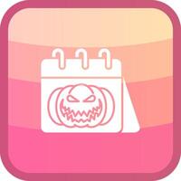 Halloween Glyph Squre Colored Icon vector