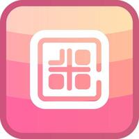 Qr code Glyph Squre Colored Icon vector