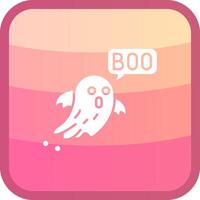 Boo Glyph Squre Colored Icon vector