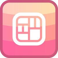 Layout Glyph Squre Colored Icon vector