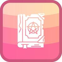 Magic book Glyph Squre Colored Icon vector