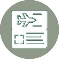 Plane Ticket Vector Icon