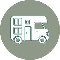 icono de vector de autocaravana