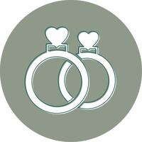 Wedding Rings Vector Icon