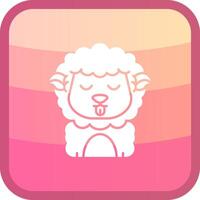 Cute Glyph Squre Colored Icon vector