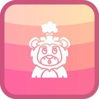 Exploding Glyph Squre Colored Icon vector