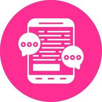 Mobile Chat Vector Icon