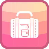 Travel bag Glyph Squre Colored Icon vector