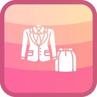 Women suit Glyph Squre Colored Icon vector