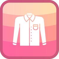 Formal shirt Glyph Squre Colored Icon vector