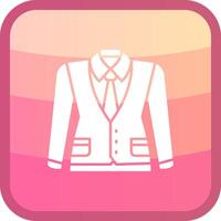 Waistcoat Glyph Squre Colored Icon vector