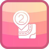 Two Glyph Squre Colored Icon vector